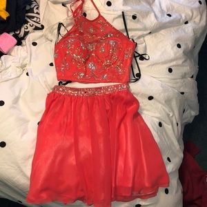 Coral Formal Two piece dress